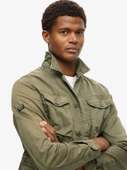 Superdry Green 100% Cotton Military M65 Lightweight Jacket - Image 2 of 5