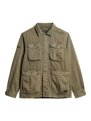 Superdry Green 100% Cotton Military M65 Lightweight Jacket - Image 3 of 5
