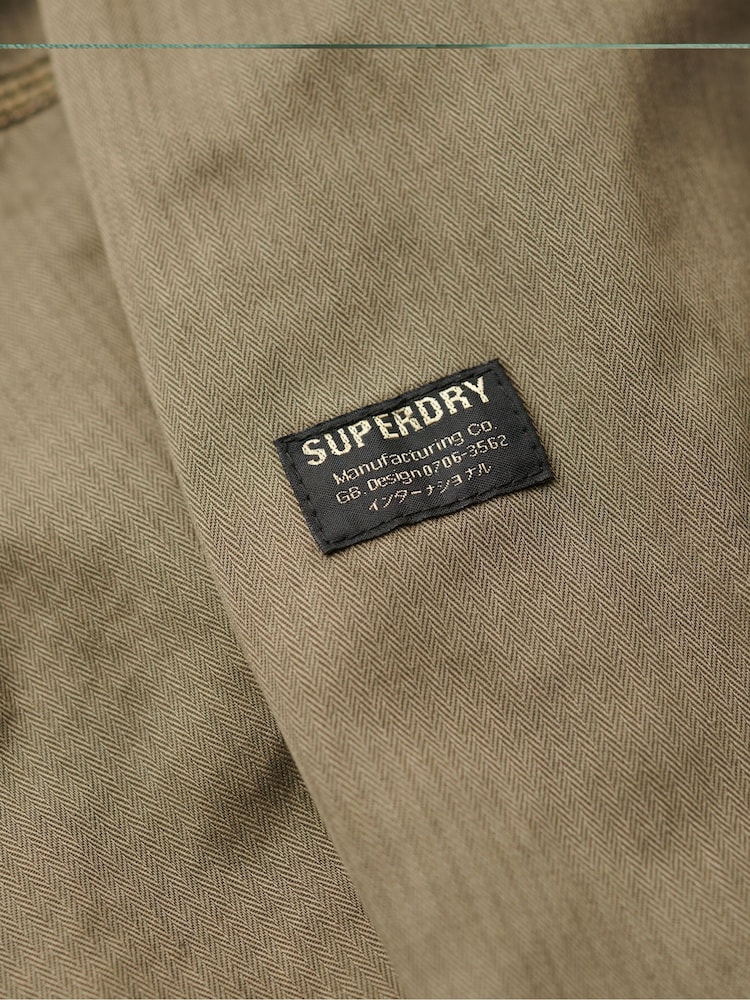 Superdry Green 100% Cotton Military M65 Lightweight Jacket - Image 5 of 5
