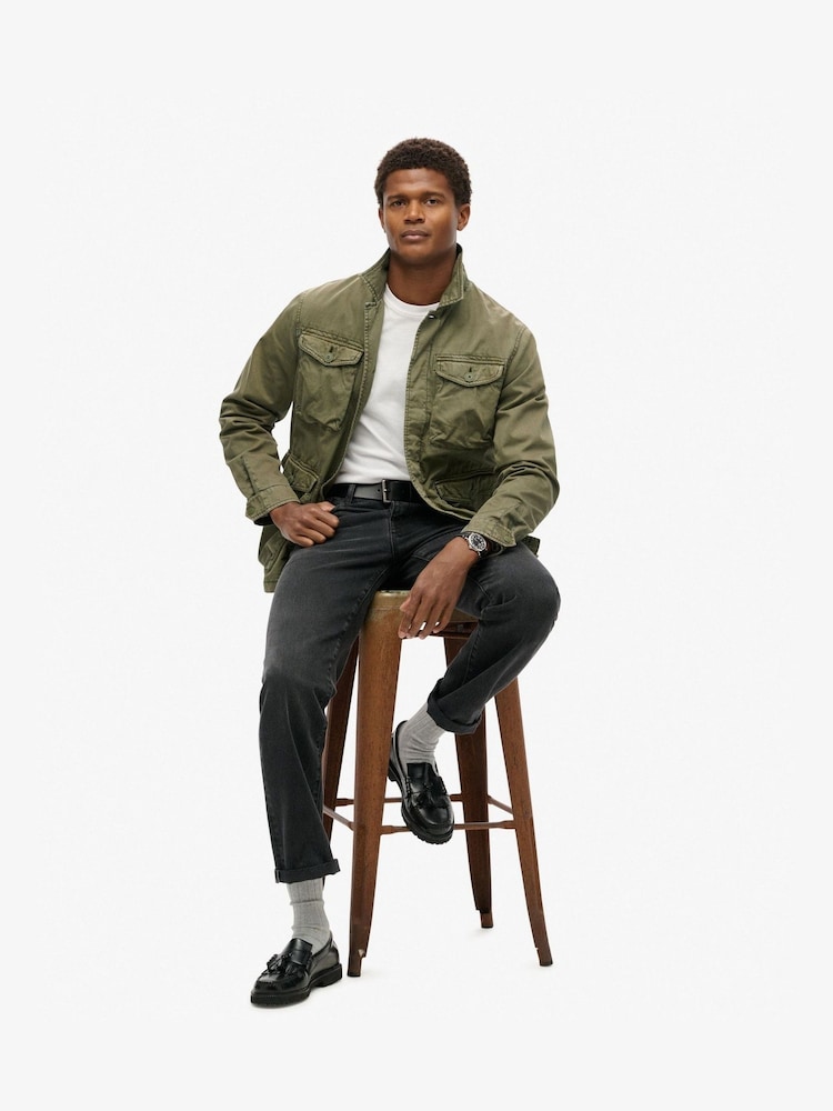 Superdry Green 100% Cotton Military M65 Lightweight Jacket - Image 6 of 6 Superdry Green 100% Cotton Military M65 Lightweight Jacket - Image 6 of 6