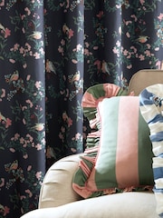 Cath Kidston Night Shadow Blue Paper Birds Blackout Eyelet Curtains - Image 2 of 2