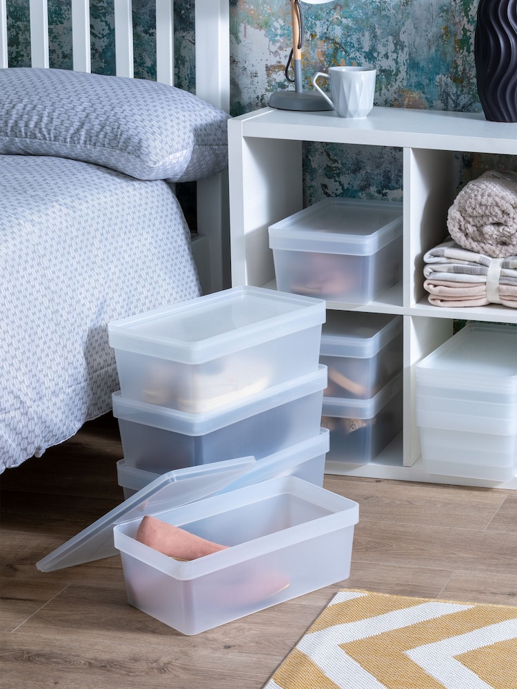Wham Clear Set of 10 Studio 9L Shoe Box & Lid - Image 1 of 6