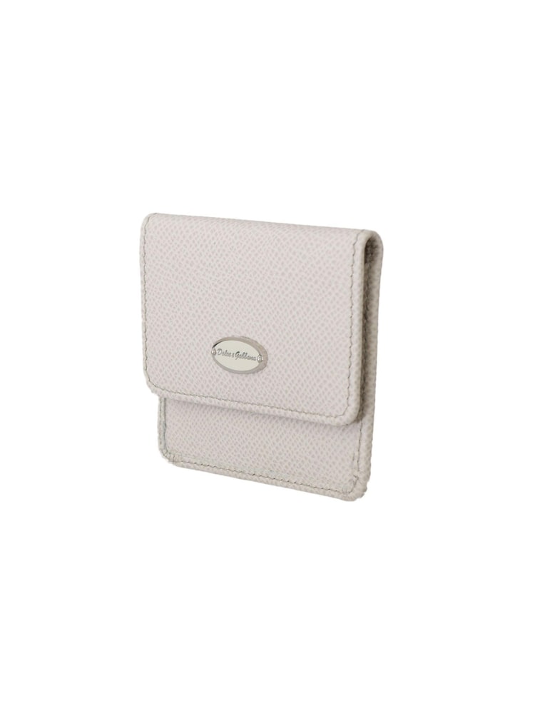 Dolce & Gabbana Dauphine Leather Holder Pocket Condom Case White Wallet - Image 2 of 6