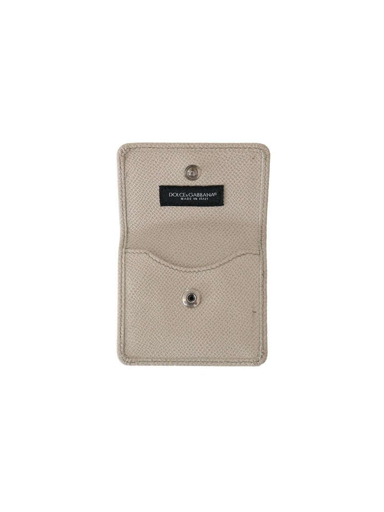 Dolce & Gabbana Dauphine Leather Holder Pocket Condom Case White Wallet - Image 6 of 6