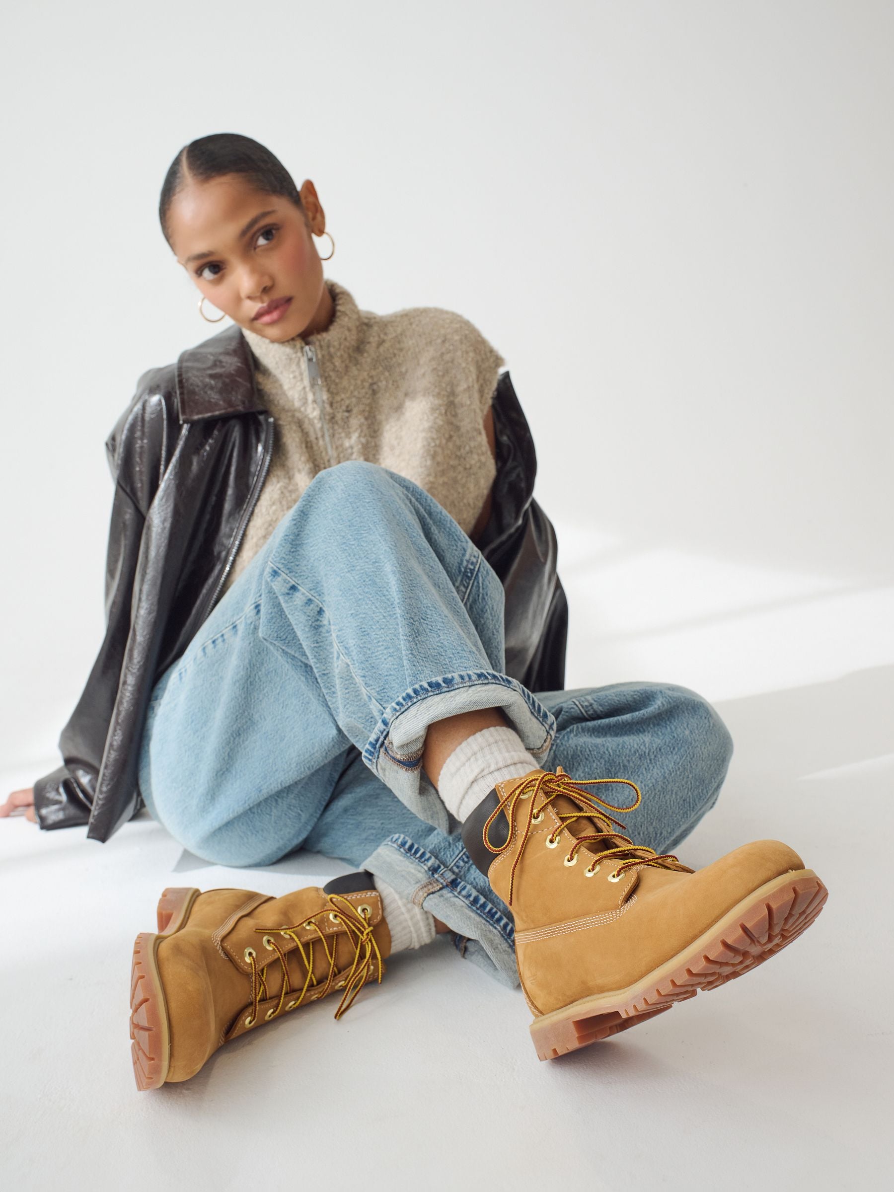 Womens timberland shearling boots top