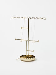 Oliver Bonas Gold Metal Wiggle Metal Jewellery Stand - Image 1 of 4