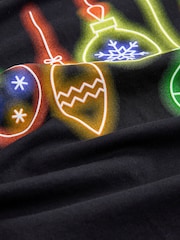 Black 100% Cotton Christmas Neon T-Shirts 3 Pack - Image 11 of 12