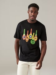 Black 100% Cotton Christmas Neon T-Shirts 3 Pack - Image 3 of 12