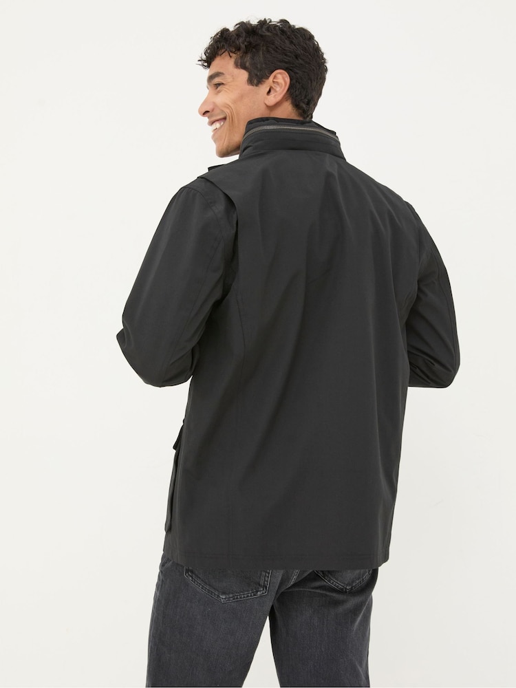 FatFace Truro Black Waterproof Jacket - Image 2 of 5