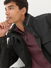 FatFace Truro Black Waterproof Jacket - Image 4 of 5