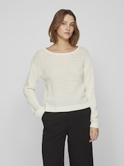 VILA White Pointelle Lightweight Jumper - Image 2 of 6