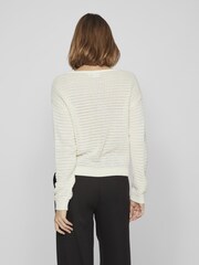 VILA White Pointelle Lightweight Jumper - Image 3 of 6