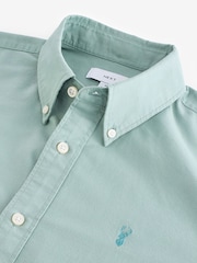 Sage Green/Mauve Purple/Stone Natural 100% Cotton Long Sleeve Oxford Shirts 3 Pack - Image 12 of 13