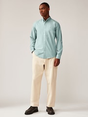 Sage Green/Mauve Purple/Stone Natural 100% Cotton Long Sleeve Oxford Shirts 3 Pack - Image 2 of 13