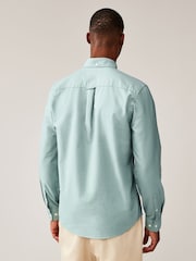 Sage Green/Mauve Purple/Stone Natural 100% Cotton Long Sleeve Oxford Shirts 3 Pack - Image 4 of 13