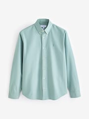 Sage Green/Mauve Purple/Stone Natural 100% Cotton Long Sleeve Oxford Shirts 3 Pack - Image 8 of 13