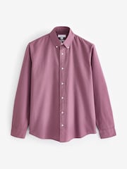 Sage Green/Mauve Purple/Stone Natural 100% Cotton Long Sleeve Oxford Shirts 3 Pack - Image 9 of 13