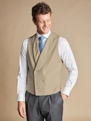 Charles Tyrwhitt Gold Adjustable Fit Morning V2 Suit: Waistcoat - Image 1 of 5