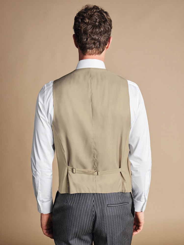 Charles Tyrwhitt Gold Adjustable Fit Morning V2 Suit: Waistcoat - Image 2 of 5