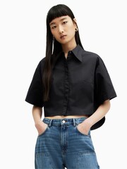 AllSaints Black Joanna Shirt - Image 1 of 7