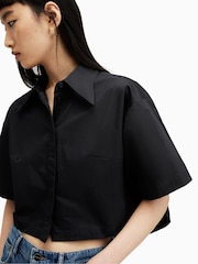 AllSaints Black Joanna Shirt - Image 4 of 7