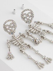 Silberfarben - Halloween Skeleton Drop Earrings - Bild 7 von 9