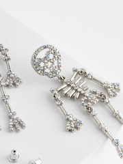 Silberfarben - Halloween Skeleton Drop Earrings - Bild 8 von 9