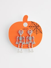 Silberfarben - Halloween Skeleton Drop Earrings - Bild 9 von 9