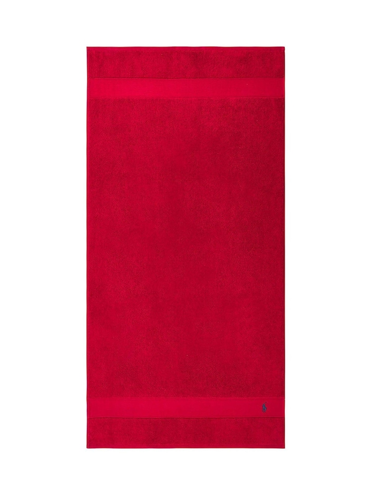 Ralph Lauren Red 2000 Polo Player Towel - Image 2 of 4 Ralph Lauren Red 2000 Polo Player Towel - Image 2 of 4