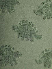 JoJo Maman Bébé Khaki Green Stegosaurus Textured Cotton Top - Image 3 of 3