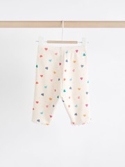 White/Multicolour Heart Print Baby Top and Wide Leg Trousers 2 Piece Set (0mths-2yrs) - Image 5 of 9