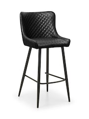 Julian Bowen Black Luxe Faux Leather Barstool - Image 2 of 6