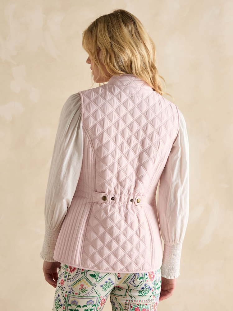 Pink - Joules Minx Duschfester Diamant Gesteppt Weste - Bild 2 von 8 Pink - Joules Minx Duschfester Diamant Gesteppt Weste - Bild 2 von 8