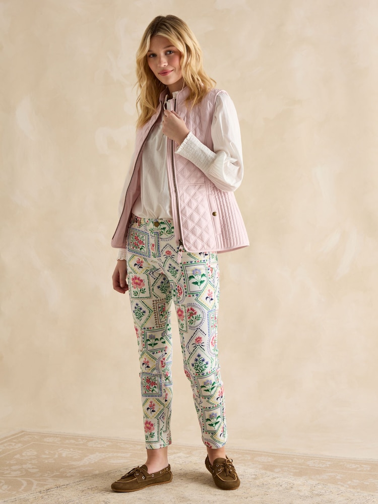 Joules Minx Pink Showerproof Diamond Quilted Gilet - Image 4 of 8