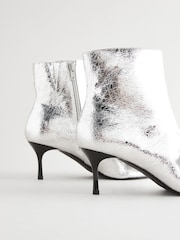 Silver Forever Comfort® Bow Detail Skinny Heeled Boots - Image 8 of 11