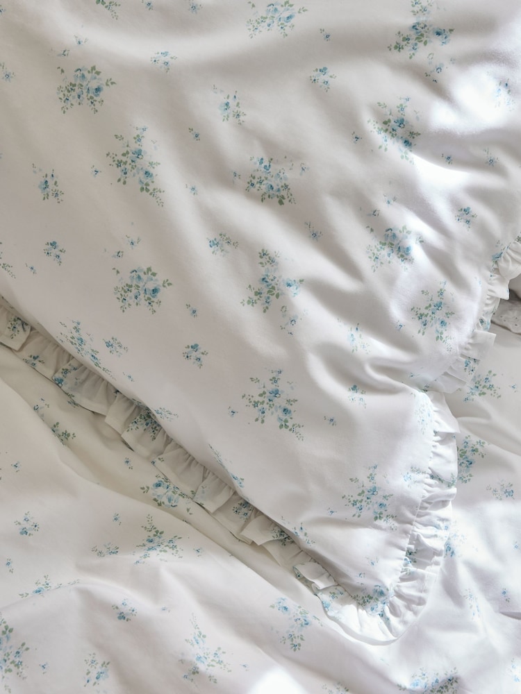 Shabby Chic by Rachel Ashwell® Blue Rosabelle Petite Ruffle 200 Thread Count Duvet Cover and Pillowcase Set - Image 3 of 4