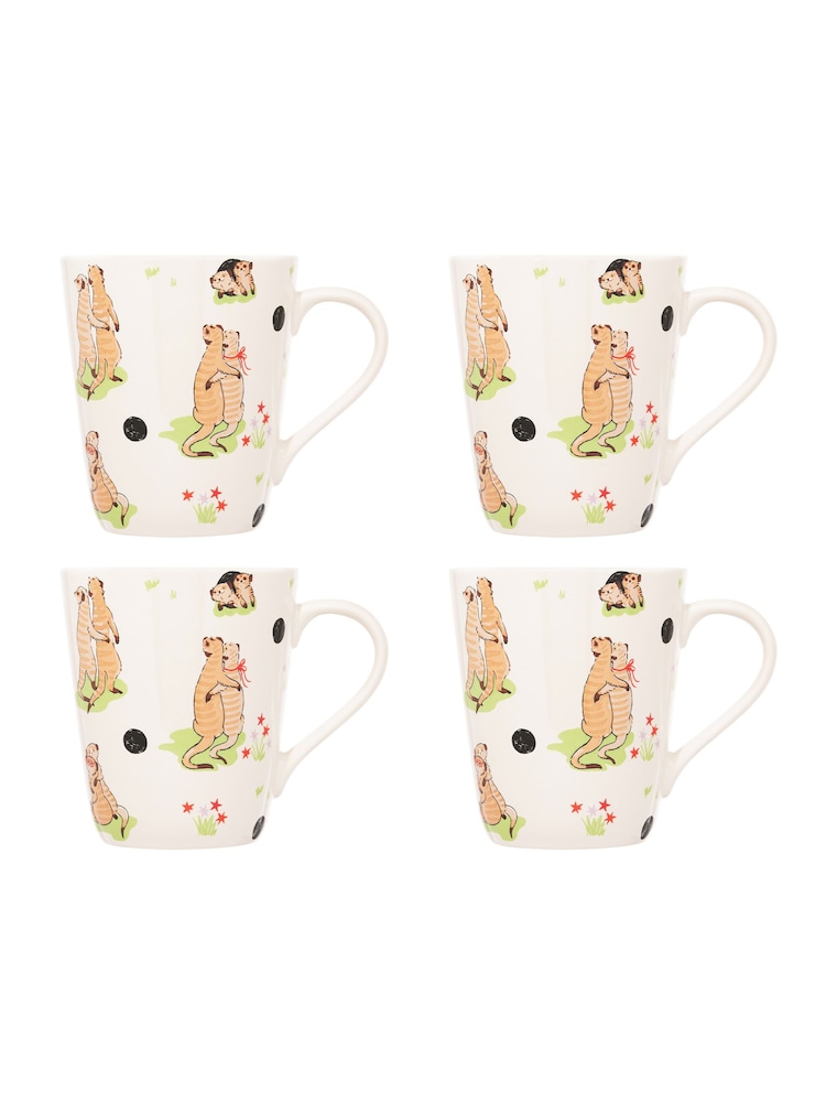 Cath Kidston Green Meerkats Stanley Mug Set Of 4 - Image 2 of 4