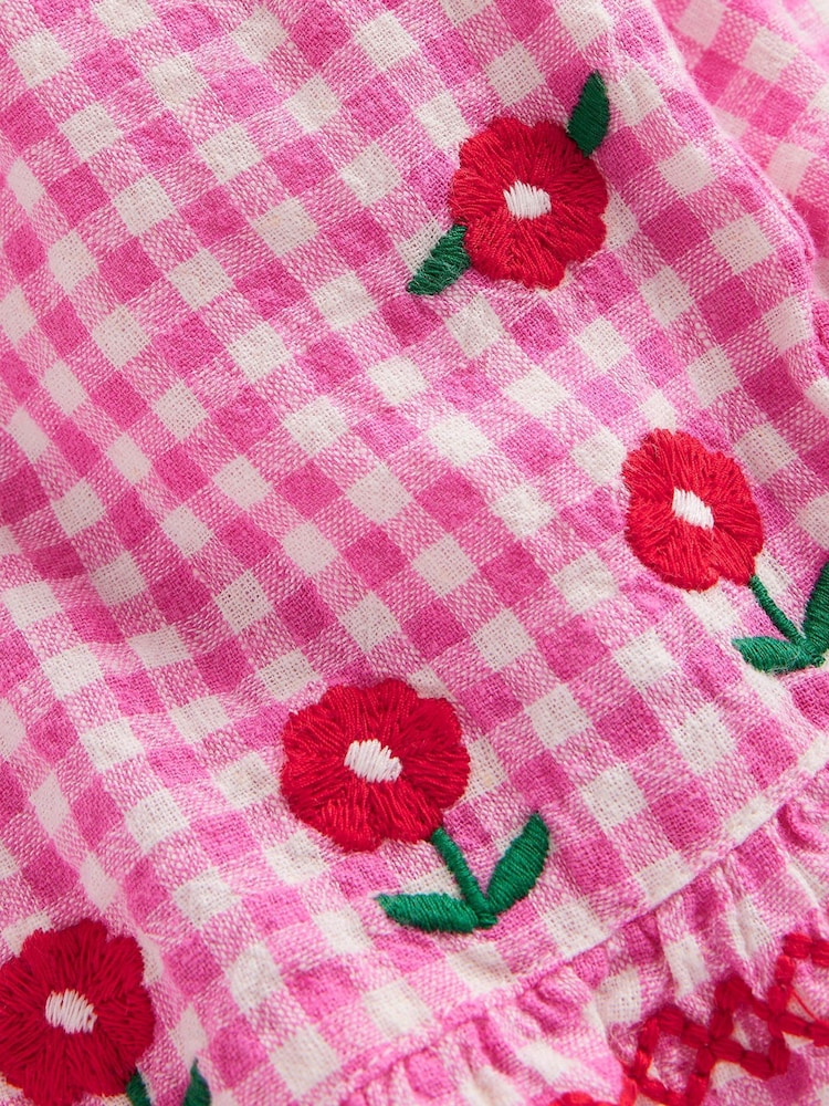 Boden Pink Frill Hem Woven 100% Cotton Shorts - Image 3 of 3 Boden Pink Frill Hem Woven 100% Cotton Shorts - Image 3 of 3
