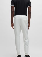 BOSS White Tapered Fit Stretch Cuffed Chino Trousers - Image 1 of 5