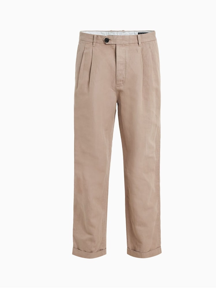 AllSaints Brown Sainte Relaxed Fit Trousers - Image 6 of 6