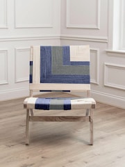 Voyage Maison Blue Ballari Geometric Boho Chair - Image 2 of 4