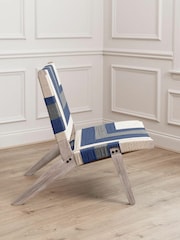 Voyage Maison Blue Ballari Geometric Boho Chair - Image 3 of 4