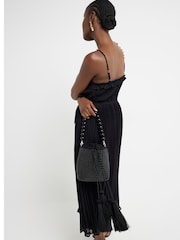Платье миди с плиссировкой и оборками River Island - Изображение 2 из 4