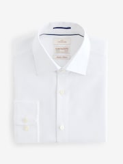 White Slim Fit Signature 100% Cotton Canclini Textured Shirt - Image 5 of 7
