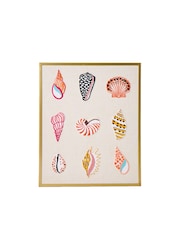 Oliver Bonas Natural Beaded Shells Framed Wall Art - Image 4 of 4