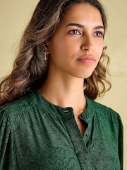 Joules Elena Green Paisley Button Down Maxi Dress - Image 5 of 6