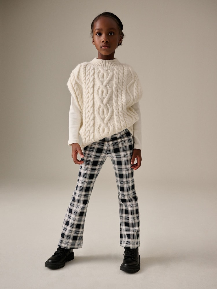 Monochrome Check Flare Leggings (3-16yrs) - Image 2 of 9