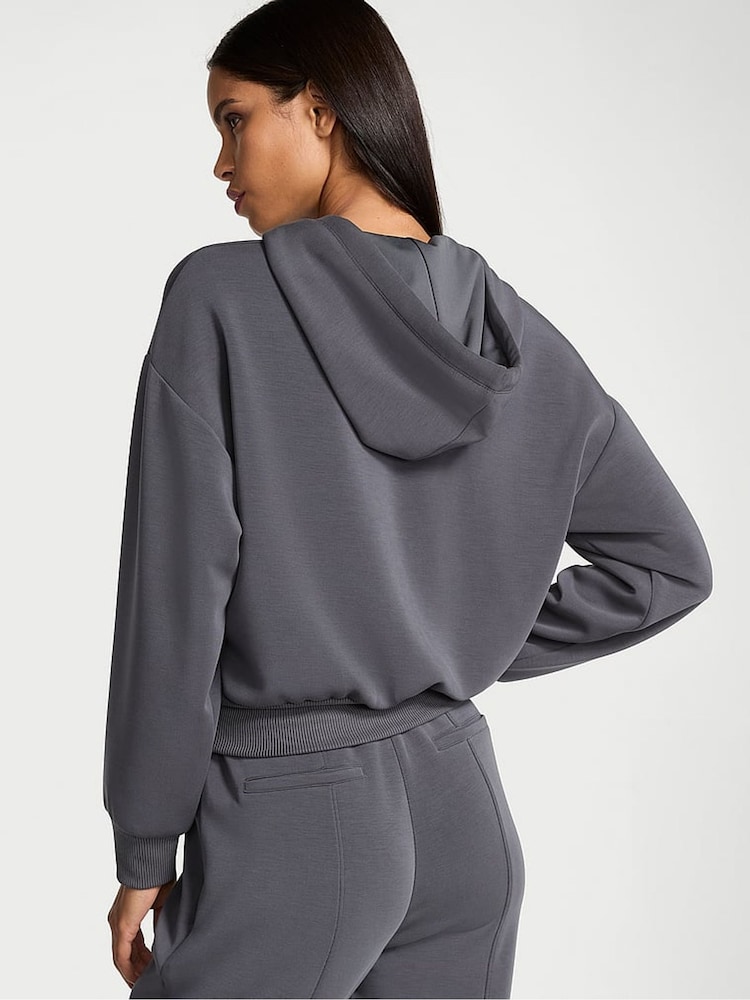 Victoria's Secret Grey Featherweight Knit Hoodie - Image 2 of 4 Victoria's Secret Grey Featherweight Knit Hoodie - Image 2 of 4