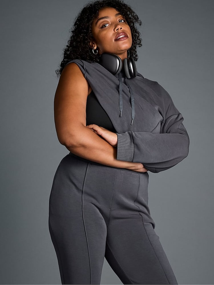 Victoria's Secret Grey Featherweight Knit Hoodie - Image 4 of 4 Victoria's Secret Grey Featherweight Knit Hoodie - Image 4 of 4