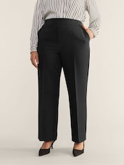 Evans Wide Leg Black Ground Trousers - Image 1 of 4
